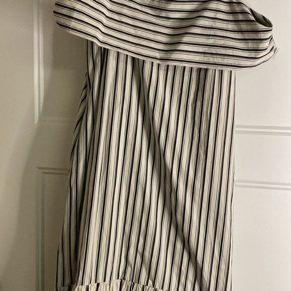 THEORY White with Black Stripes Dress - Picture 7 of 8